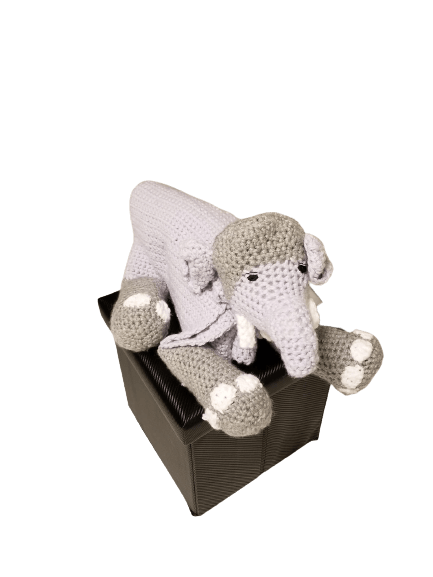 Crochet elephant blanket